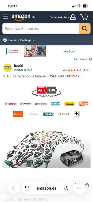 Bateria bosch 14.4v lithium alliance