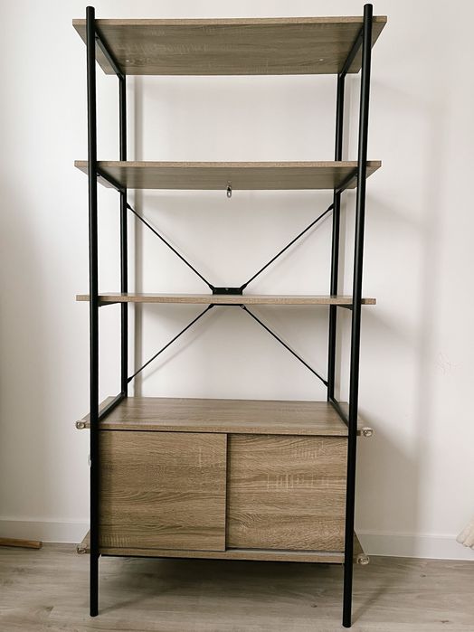 Regał VANDBORG (Jysk) dąb/czarny