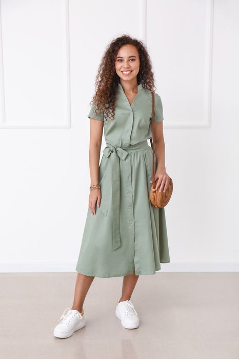 Сукня міді chemise від 42 до 52 розміри