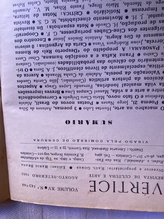 Vértice revista de cultura e arte