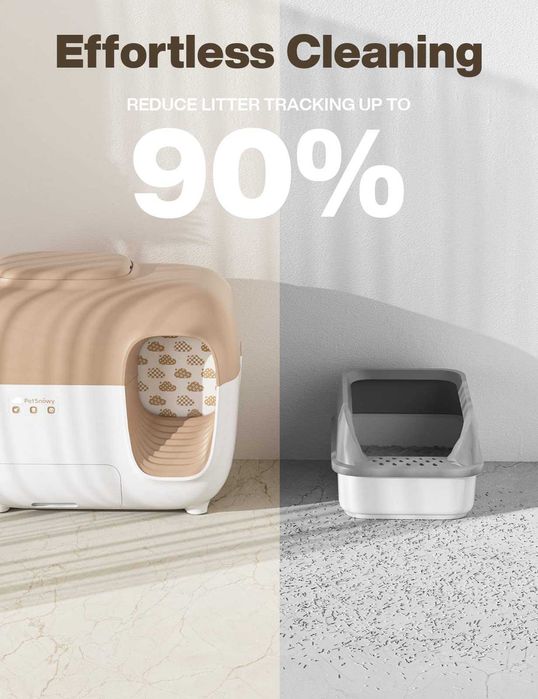 Casa de banho automática para gatos.