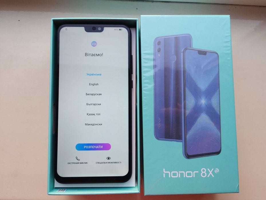 Новий Honor 8X 6/128 Black Blue +чохол+захисне скло