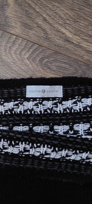 Sukienka tunika czarna dzianinowa cache&cache 36