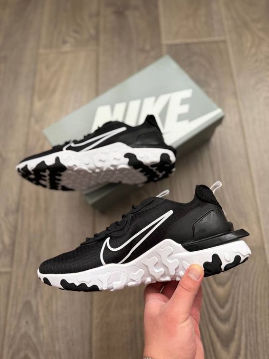 Кросівки Кроссовки Nike React Vision White Black WaterProof Белый Чёрный Білий Чорний Кросовки демісезон