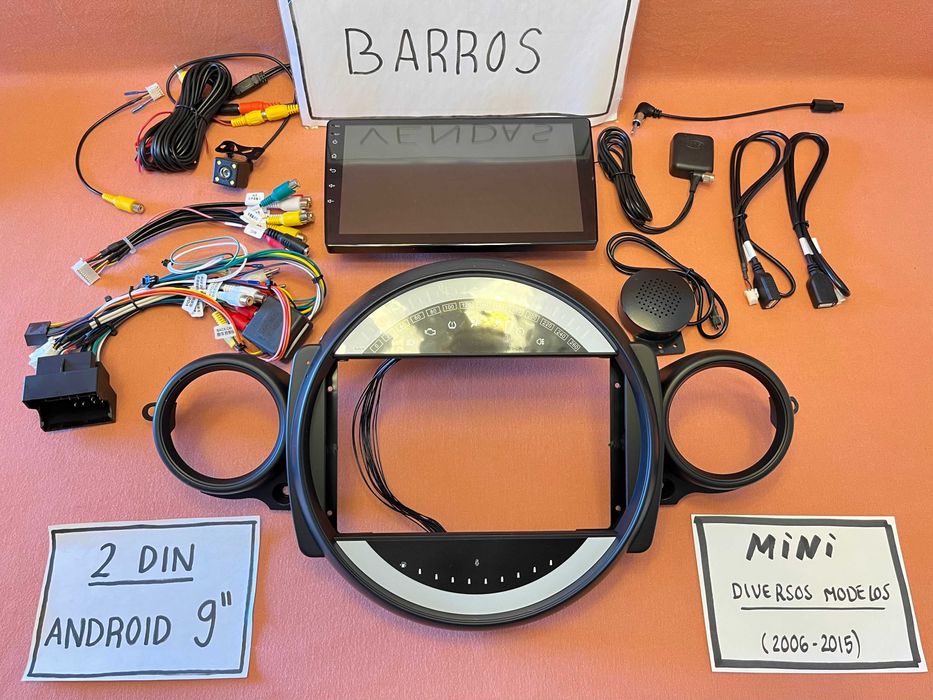 (NOVO) Rádio 2DIN 9" • MINI Cooper • (2006 a 2015) • Android [4+64GB]