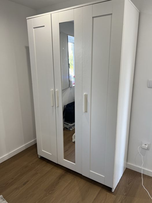 Armario Brimnes Ikea Roupeiro 3 Portas com Espelho 117x50x190cm