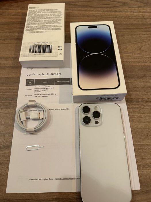 iPhone 14 Pro Max 128Gb Silver fatura e garantia