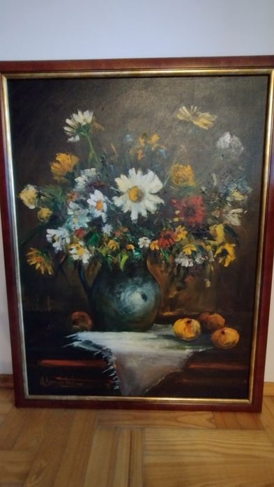 Obraz olejny martwa natura