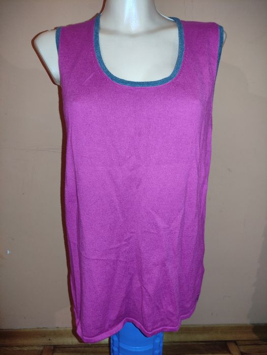 Bezrękawnik koszulka na ramiączkach jette 44 z kaszmirem