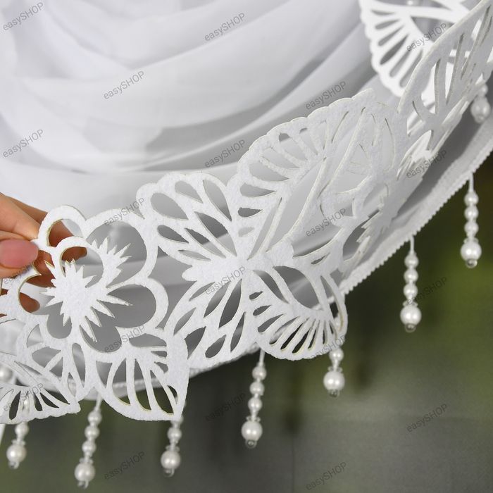 ‼️WYPRZEDAŻ ‼️Firana najnowszy fason z ażurowymi zawieszkami