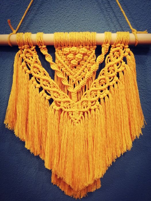 Painel de parede em Macramé