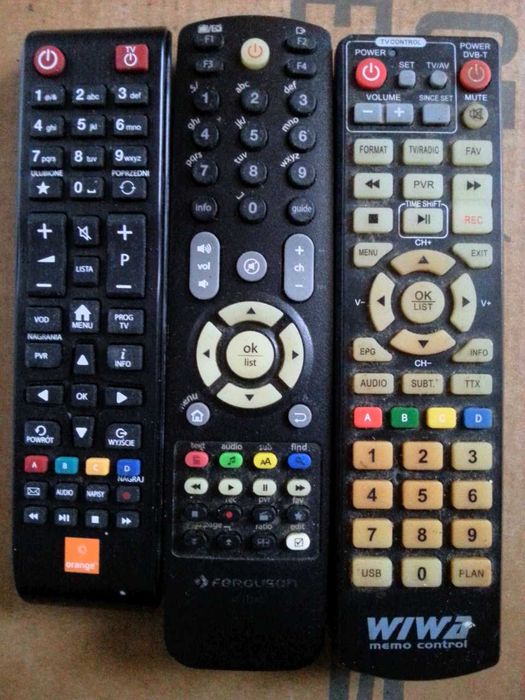 Piloty do telewizorów, DVD, Audio wieże, dekoderów