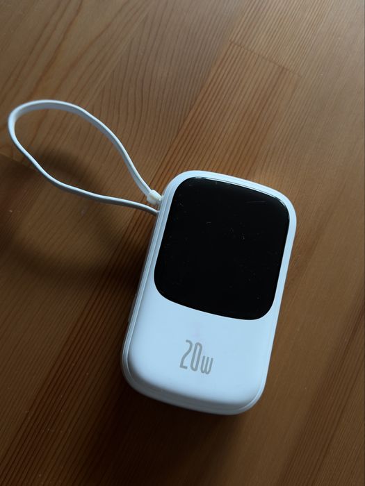 Powerbank Baseus 20k mAh, biały, lightning