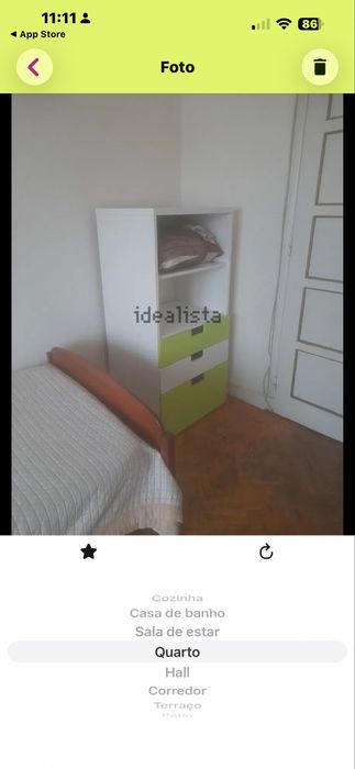 Quarto amadora , com varanda e muito sol