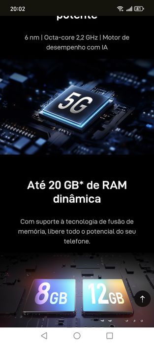 Núbia focus 2 5G novo 20gb RAM/256gb rom/capa/película/factura/garanti