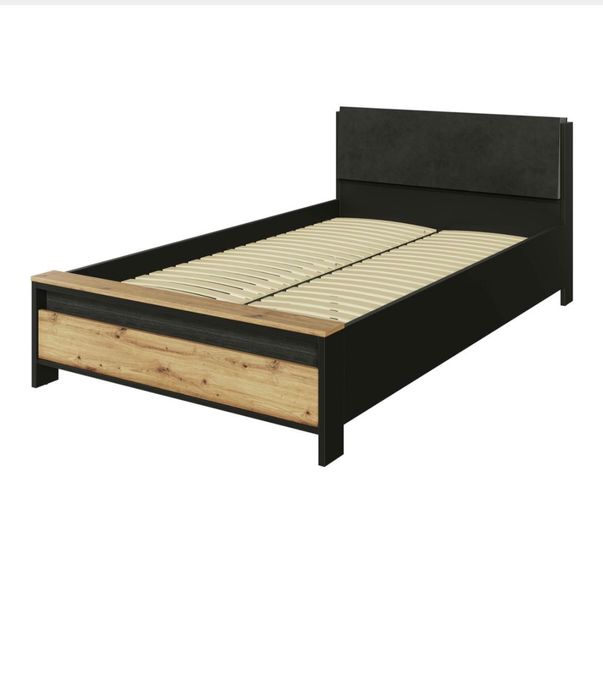 Łóżko 120x200 cm ze stelażem i materacem