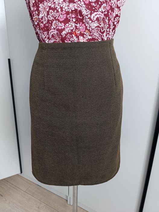 Spódnica brązowa tweedowa