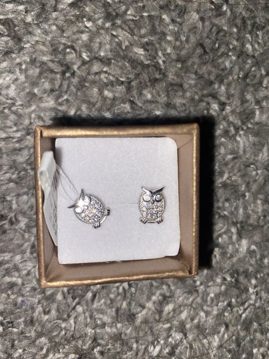 Kolczyki sówki srebrne(cena do negocjacji)