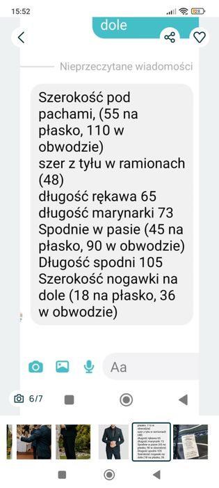 Garnitur męski r.L 50/52