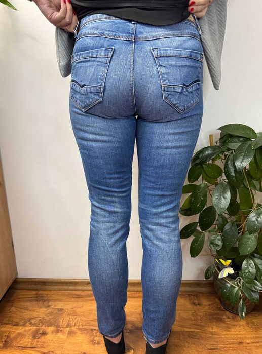 Spodnie jeansowe skinny jeansy Skinny jeans High Pulz Jeans W27 L32 S