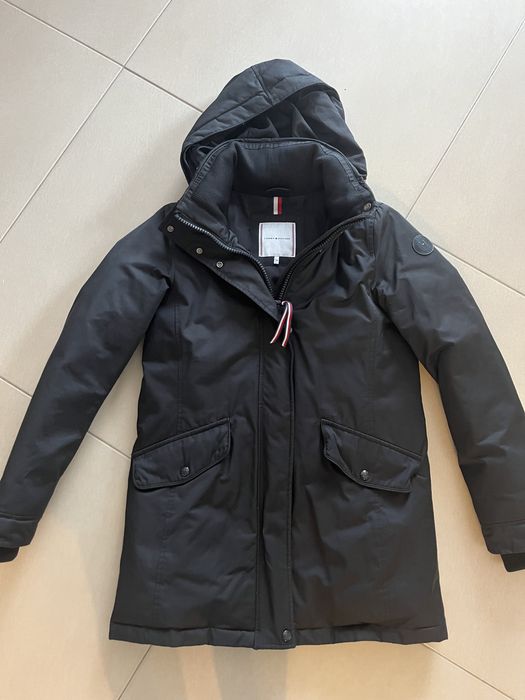 Wyprzedaż.Tommy Hilfiger.Kurtka zimowa alaska płaszczyk.Czarna