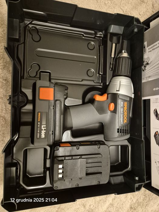 Protool  PDC 18-4 Compact. Nowa brak ładowarki