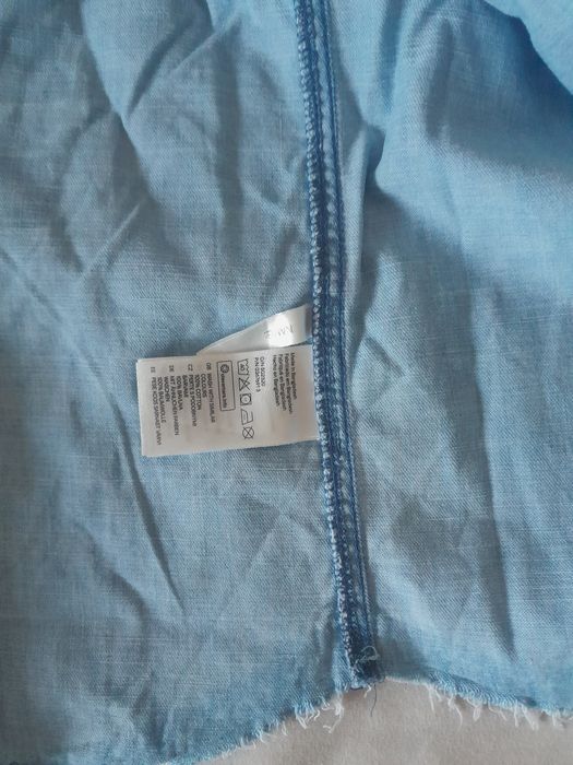 Koszula jeansowa 128 krótki rękaw  h&m
