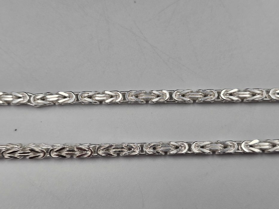 NOWY Srebrny łańcuszek 925 KRÓL Królewski Kostka |Plus Lombard KŁODZKO