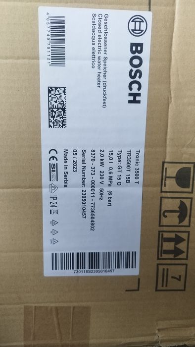 Elektryczny Podgrzewacz Wody  Bojler przepływowy Bosch TR3500T 15B