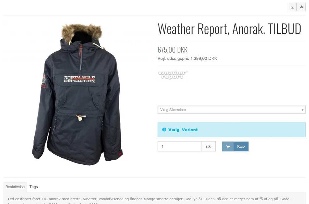 Анорак, демісезонна куртка weather report anorak, S