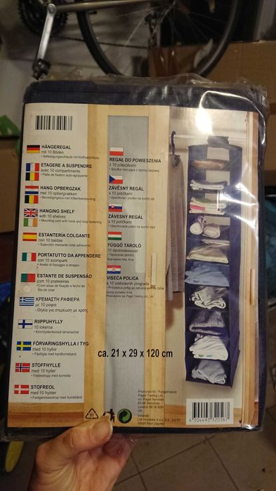 Materiałowy regał do szafy (na ubrania lub nie)