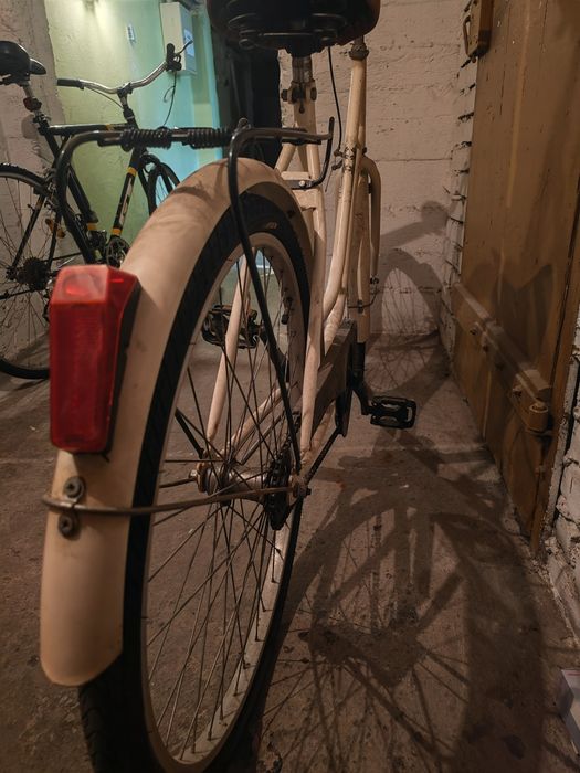 Biały (kremowy) rower miejski damka retro | Koła 26 cali | Klasyczny miejski styl