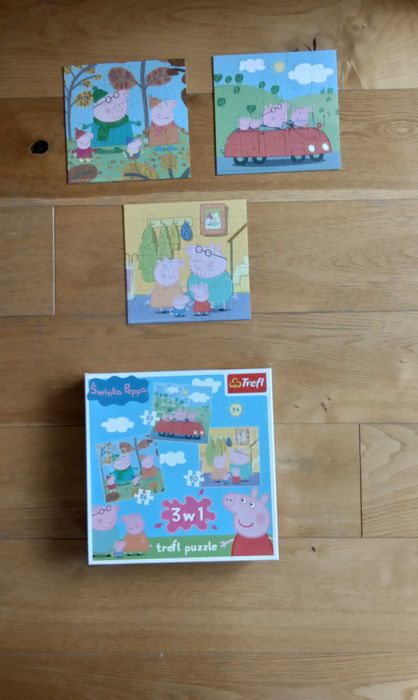 Świnka Peppa Trefl puzzle 3w1