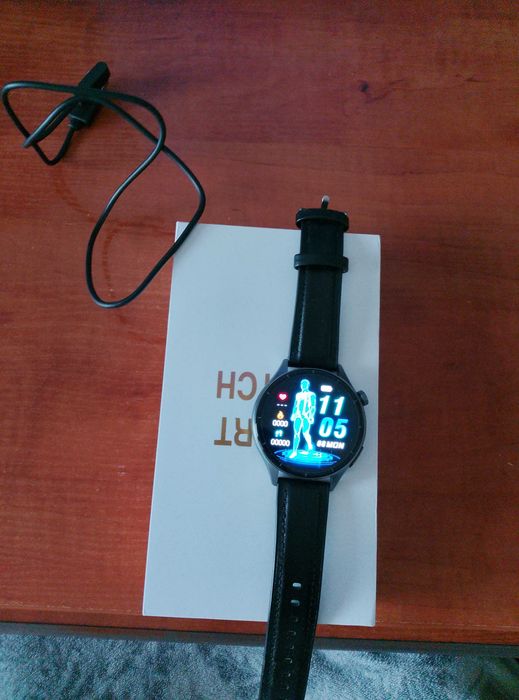 smartwatch 2025 z NFC, monitor zdrowia: , EKG+PPG,  - Jak nowy.