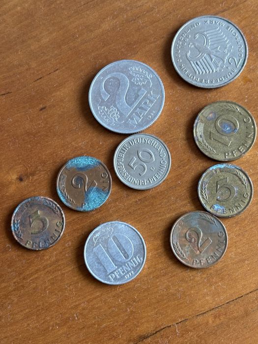 Conjunto de moedas diversas