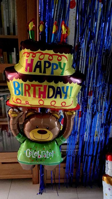 Exposição física de balões de festa