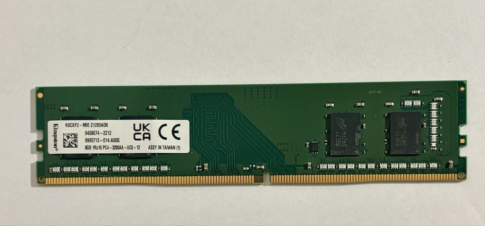 Kingston 8GB, DDR4 UDIMM, 3200MHz, K9CXF2 - MIE