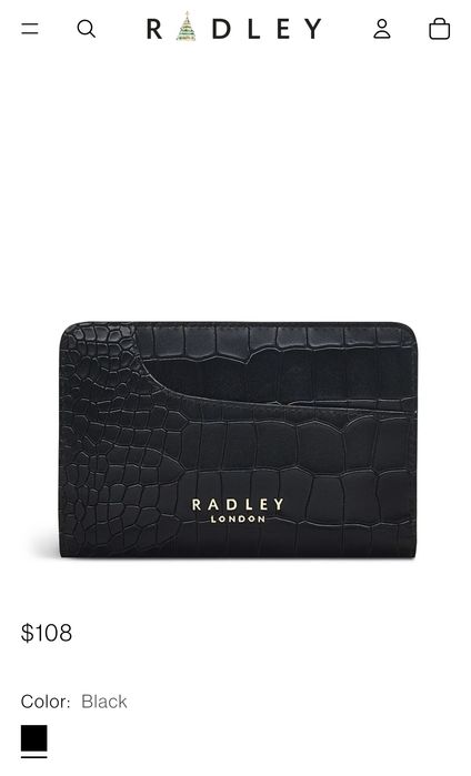 Новий шкіряний гаманець Radley чорний кошельок шкіра