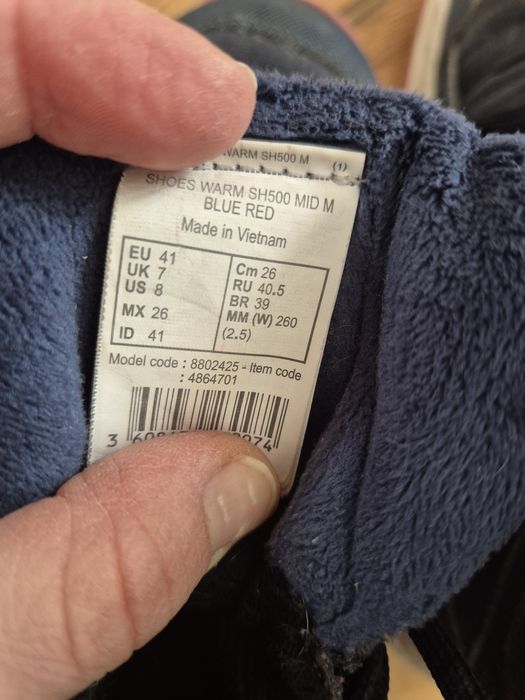Buty zimowe męskie 41 Quechua SH 500 mid