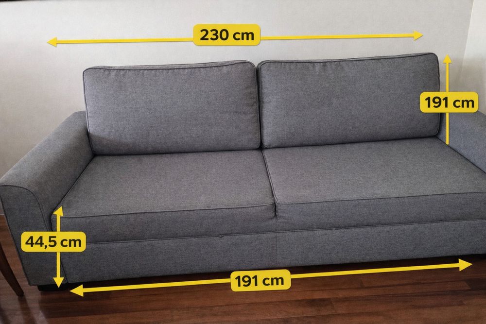 Sofa-cama 3 lugares como novo