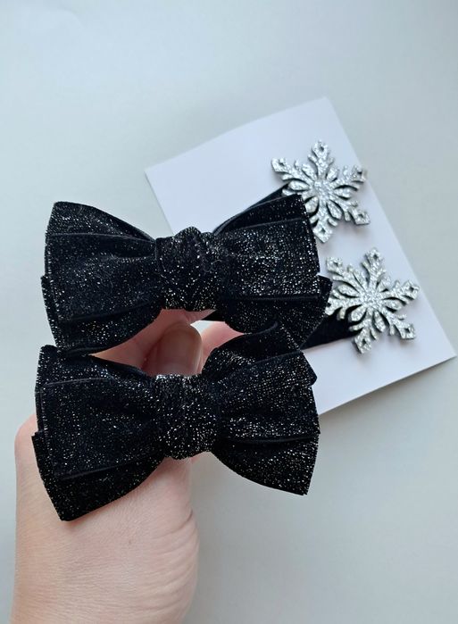 Новорічні аксесуари для волосся заколки,резинки,бантики,обручі