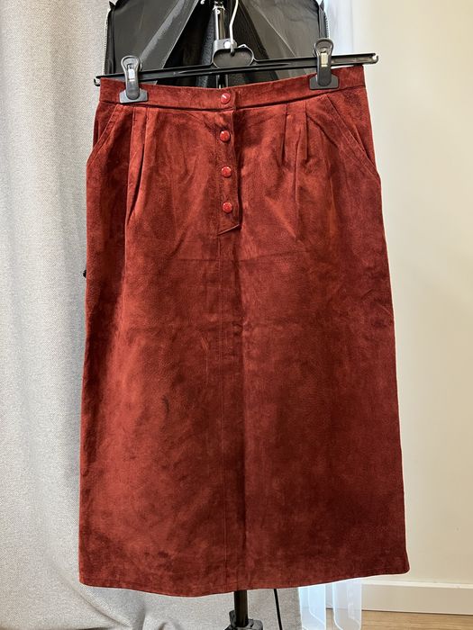 Вінтажна замшева спідниця(замшевая юбка)
