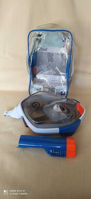 Maska do nurkowania snorkelingu pełnotwarzowa-Nowa-L/XL 11.5-13cm