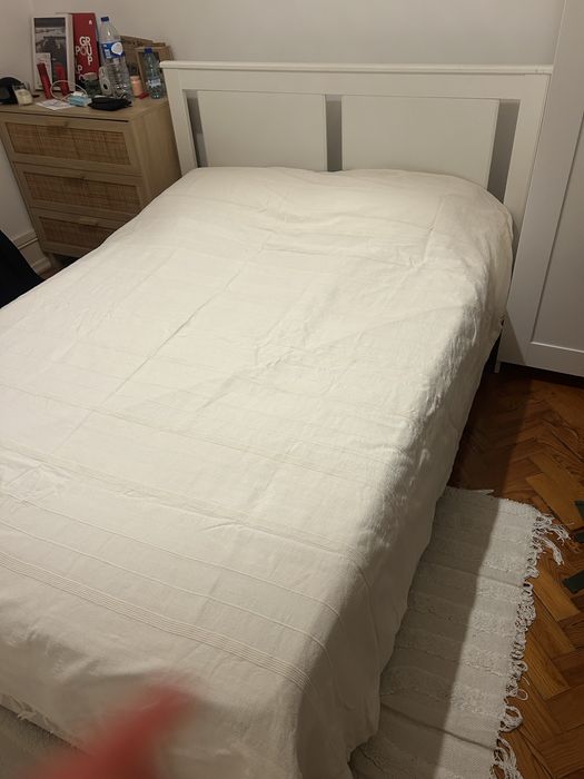 Cama casal ikea com 3 gavetas e colchao