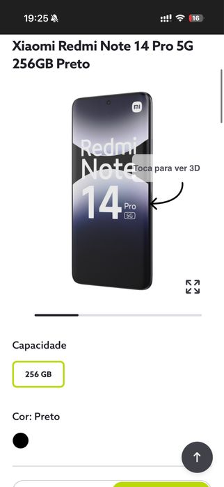 Xiaomi Redmi Note 14 Pro 5G 256GB Preto