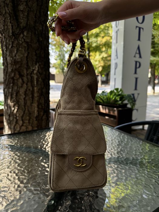 Сумка chanel hobo шанель нова модель замш