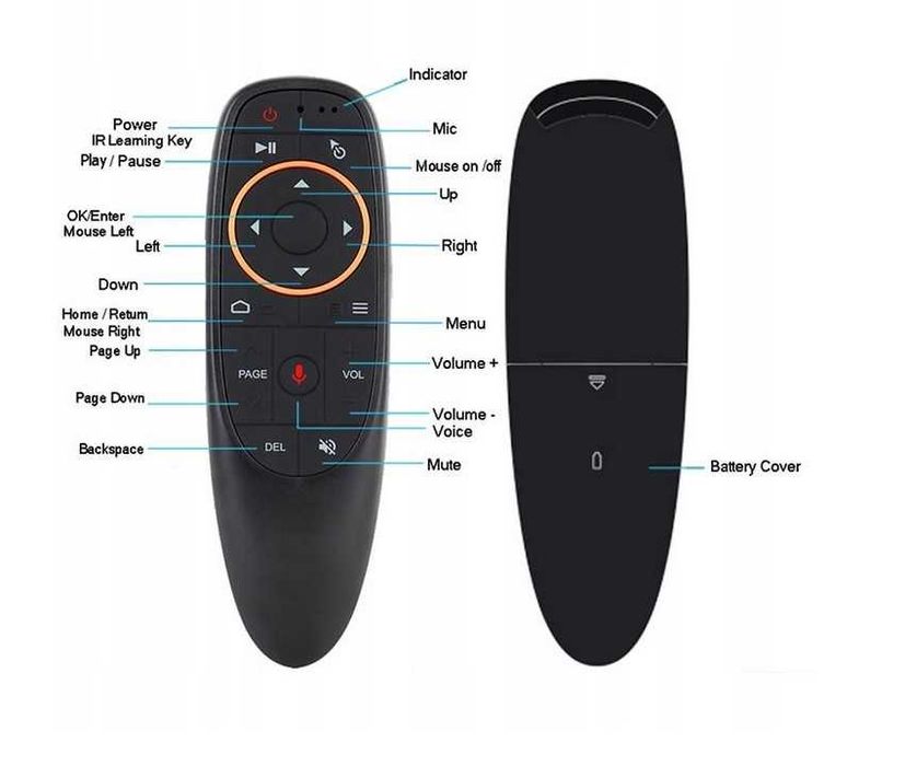 Pilot do TV Smart - AIR MOUSE G10 s dla Windows, Android, MacOS - nowy