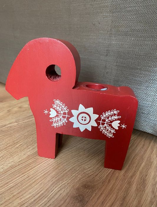 Świecznik szwedzki Dallas koń vintage