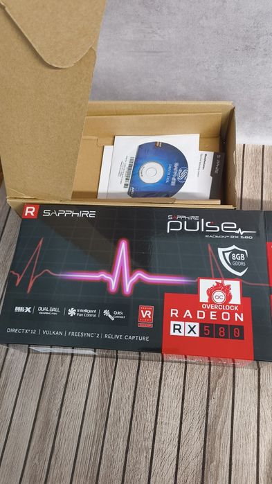Видеокарта sapphire pulse rx580 8Gb коробка