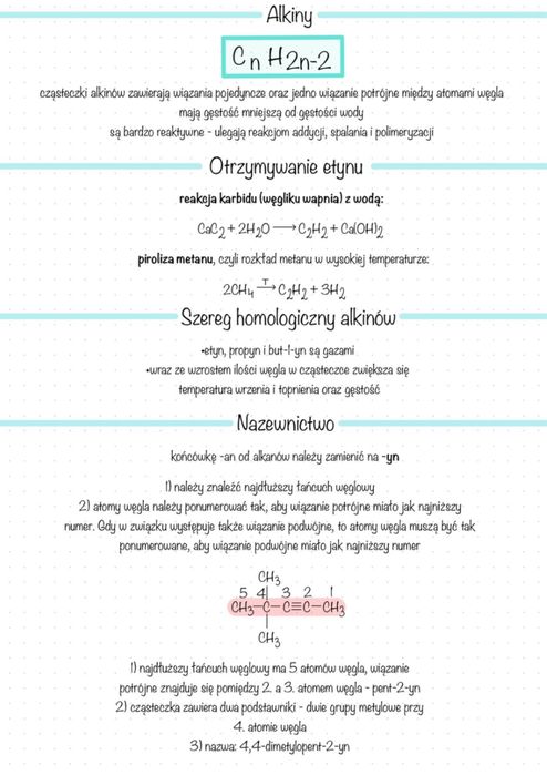 Notatki z chemii rozszerzonej do matury